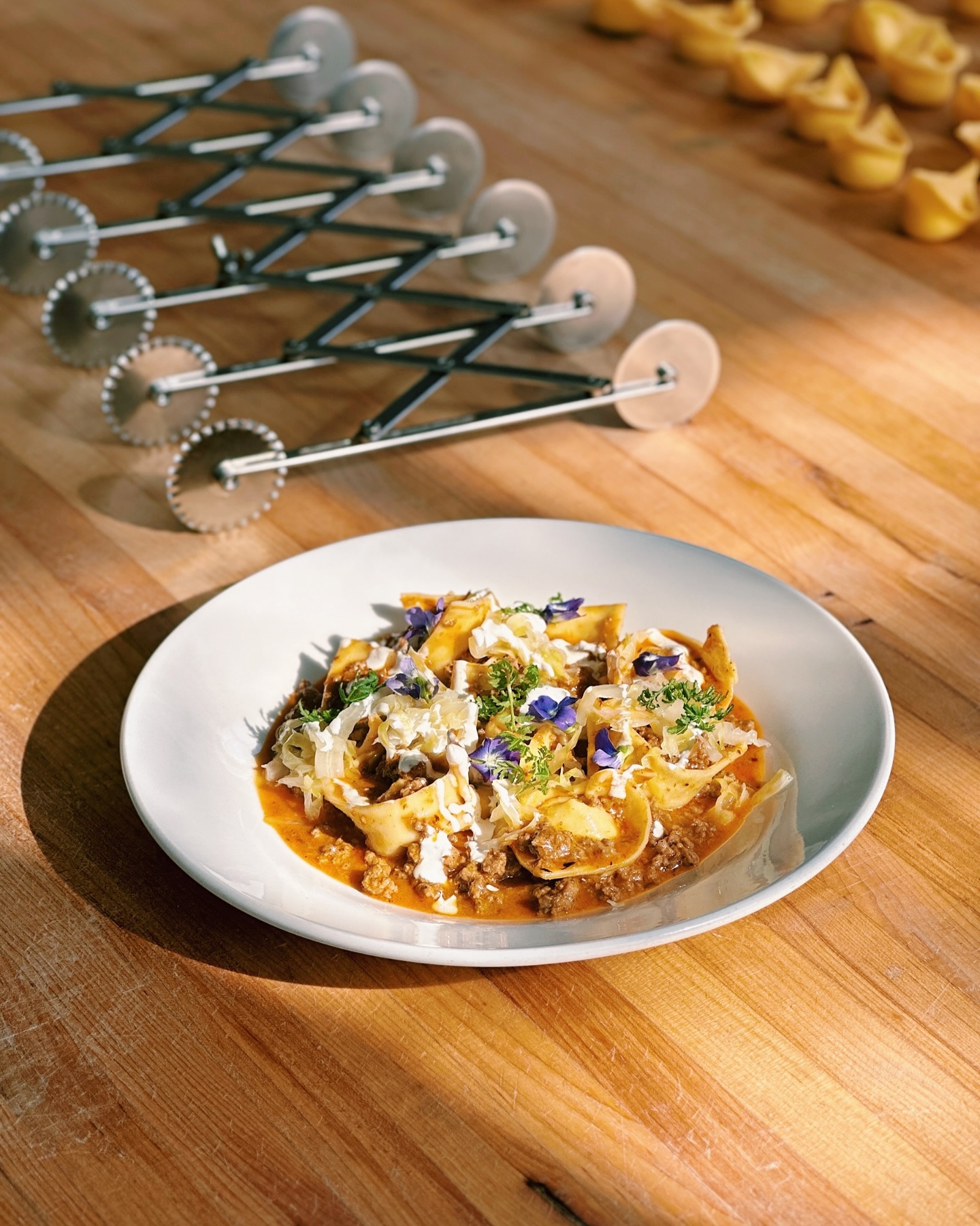 CAPPELLACCI• house-made pasta, quark, spiced pork & maitake ragu, buttered kraut, fresh herbs

Now available on our dinn…